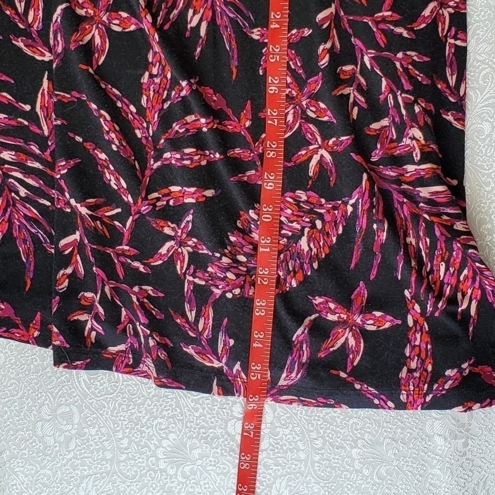 Artisan NY Dress Women's Size M Black Dark Floral Halter Racerback Shelf Bra - Picture 6 of 9